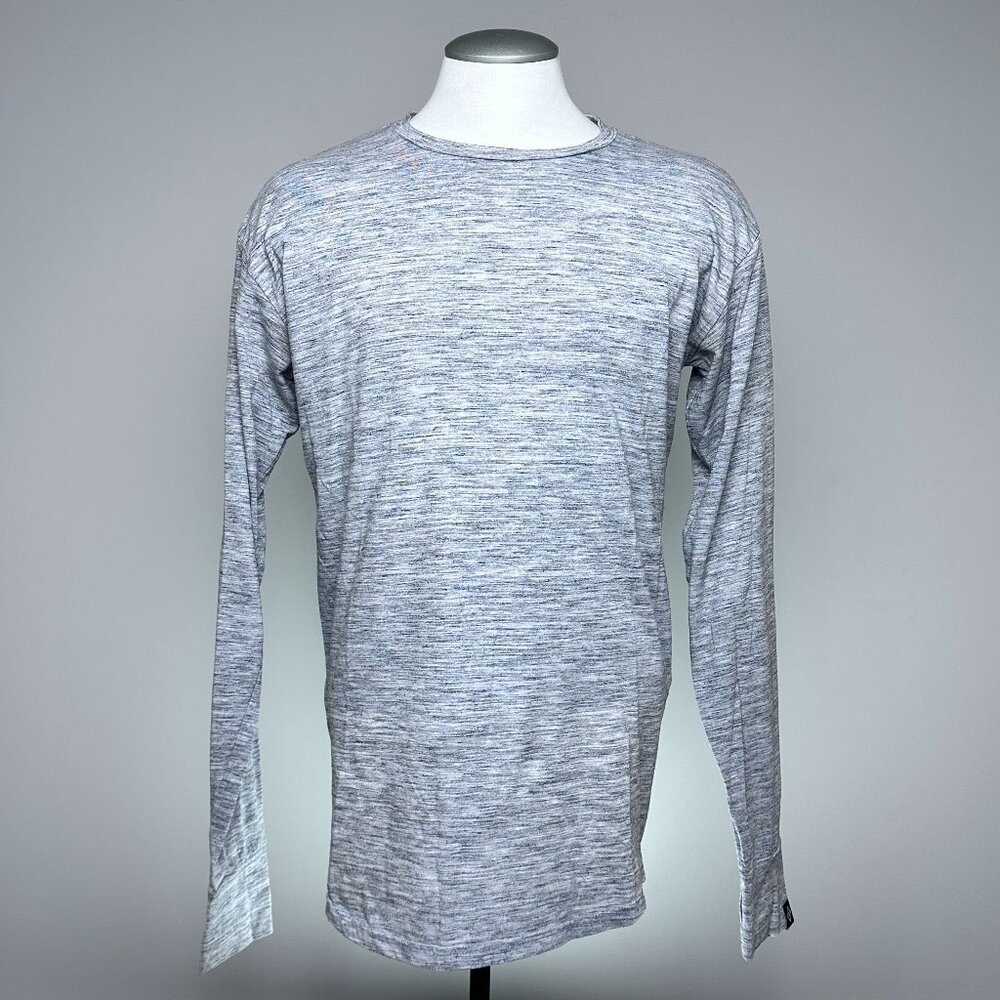 Rise As 1ne Long-Sleeve Tee with Zipper XL Light Grey Heather Cotton Poly
